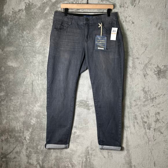 Democracy Denim - Democracy Ab-solution Ankle Skimmer Jeans Gray Wash 14W Slimming Panels New